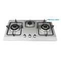 3 queimadores de aço inoxidável fogão a gás Cooktops